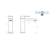 Bateria umywalkowa niska Modern / Varium II chrom BESCO BU-MVII-CH