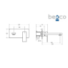 Bateria umywalkowa podtynkowa Modern / Varium czarny mat BESCO BU-MVS-CZ