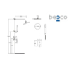 Zestaw prysznicowy podtynkowy Decco / Illusion I chrom BESCO BP-DII-CH
