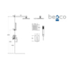 Zestaw prysznicowy podtynkowy Modern / Varium I chrom BESCO BP-MVI-CH