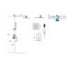 Zestaw prysznicowy podtynkowy Modern / Varium II chrom BESCO BP-MVII-CH