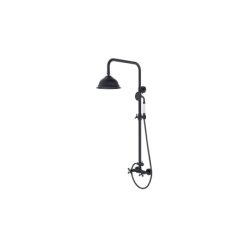 Zestaw prysznicowy natynkowy Retro czarny mat BESCO BP-R-CZ