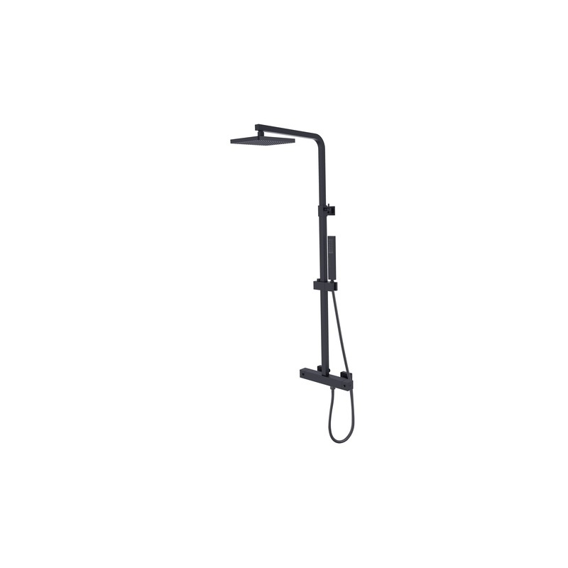 Zestaw prysznicowy natynkowy termostatyczny Modern / Varium czarny mat BESCO BP-MVT-CZ