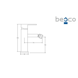 Bateria bidetowa Modern / Varium czarny mat BESCO BB-MV-CZ