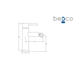 Bateria bidetowa Illusion złota BESCO BB-I-ZL