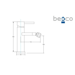 Bateria bidetowa Decco złota BESCO BB-D-ZL