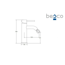 Bateria bidetowa Veo czarny mat BESCO BB-V-CZ