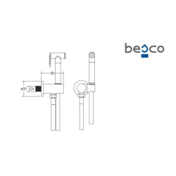 Bidetowy zestaw higieniczny Veo chrom BESCO BB-VZ-CH