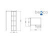 Kabina walk in prostokątna Excea 100x90x190 BESCO EXC-109-190B