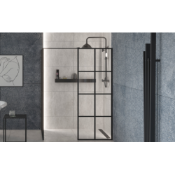 Kabina walk in prostokątna Excea 120x80x190 BESCO EXC-128-190B