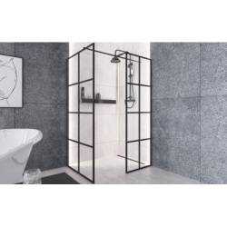 Kabina walk in prostokątna Excea 120x90x190 BESCO EXC-129-190B