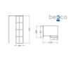 Kabina walk in prostokątna Excea 120x90x190 BESCO EXC-129-190B
