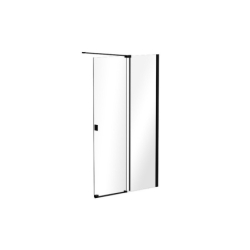 Kabina walk in przesuwna prostokątna Vayo Black 140x200 BESCO VYB-140-200C