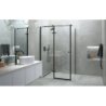 Kabina prysznicowa prostokątna Pixa Black New 100x90x195 lewa BESCO PPL-109-195B