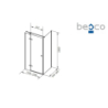 Kabina prysznicowa prostokątna Pixa Black New 120x90x195 lewa BESCO PPL-129-195B