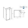 Kabina prysznicowa kwadratowa Pixa 90x90x195 prawa BESCO PKP-90-195-C