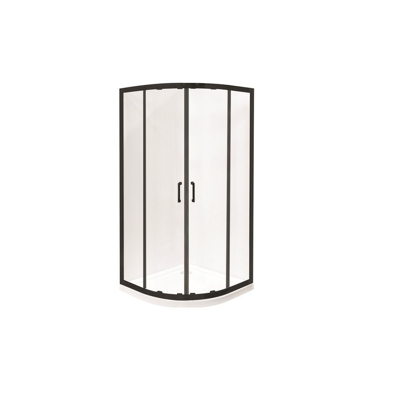 Kabina prysznicowa półokrągła Modern Black 80x80x190 BESCO MPB-80-190-C