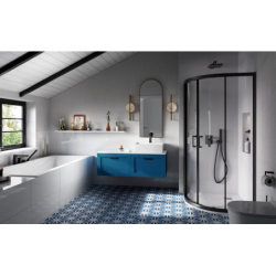 Kabina prysznicowa półokrągła Modern Black 80x80x190 BESCO MPB-80-190-C