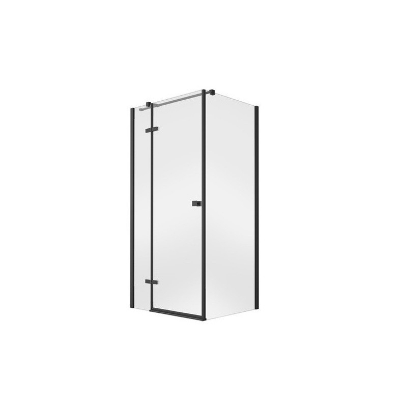 Kabina prysznicowa kwadratowa Pixa Black New 90x90x195 lewa BESCO PKL-90-195-B