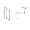 Drzwi prysznicowe Viva 100x195 lewa BESCO DVL-100-195C