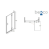 Drzwi prysznicowe Viva 100x195 prawa BESCO DVP-100-195C