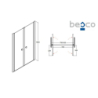Drzwi prysznicowe Sinco Due 80x195 BESCO DSD-80