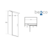 Drzwi prysznicowe Exo-C 100x190 BESCO EC-100-190C bez panelu bocznego