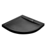 Brodzik prysznicowy półokrągły Axim UltraSlim Stone Effect New 90x90x2.5/4.5 czarny mat BESCO BAX-90-NRCN