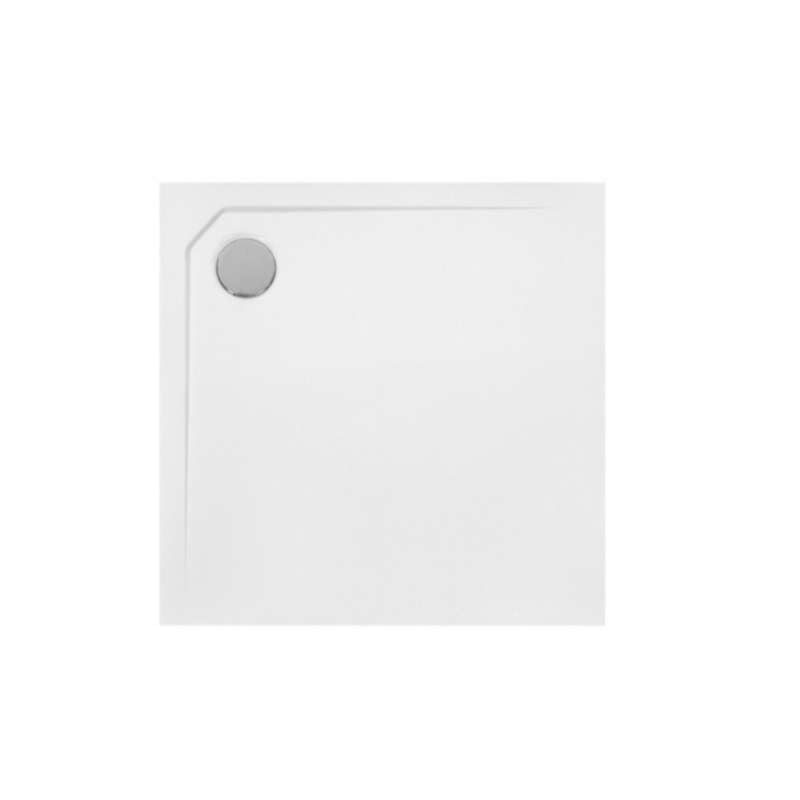 Brodzik prysznicowy kwadratowy Acro UltraSlim 80x80x2/3.5 biały poł. BESCO BMAC-80