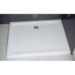 Brodzik prysznicowy prostokątny Alpina SlimLine 120x80x3/5.5 biały poł. BESCO BAA-128-P