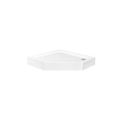 Brodzik prysznicowy pięciokątny Bergo SlimLine 90x90x3/15 biały poł. BESCO BAB-90