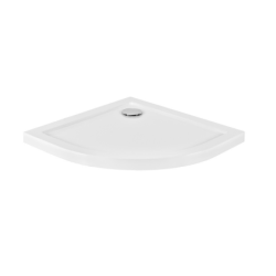 Brodzik prysznicowy półokrągły Aron SlimLine 80x80x3/5.5 biały poł. BESCO BAA-80-NR