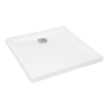 Brodzik prysznicowy kwadratowy Aquarius SlimLine 80x80x3/5.5 biały poł. BESCO BAA-80-K