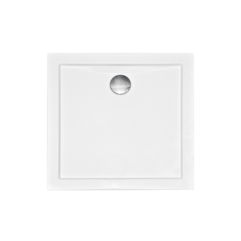 Brodzik prysznicowy kwadratowy Aquarius SlimLine 90x90x3/5.5 biały poł. BESCO BAA-90-K