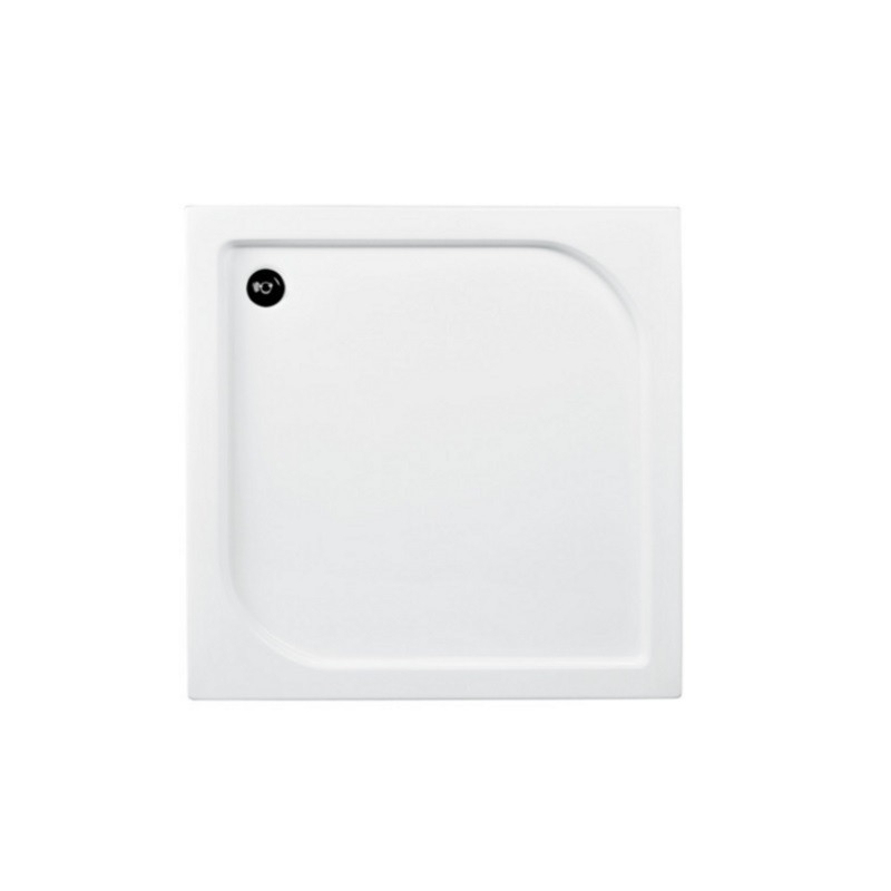 Brodzik prysznicowy kwadratowy Oskar 90x90x4/16 biały poł. BESCO BAO-90-PK