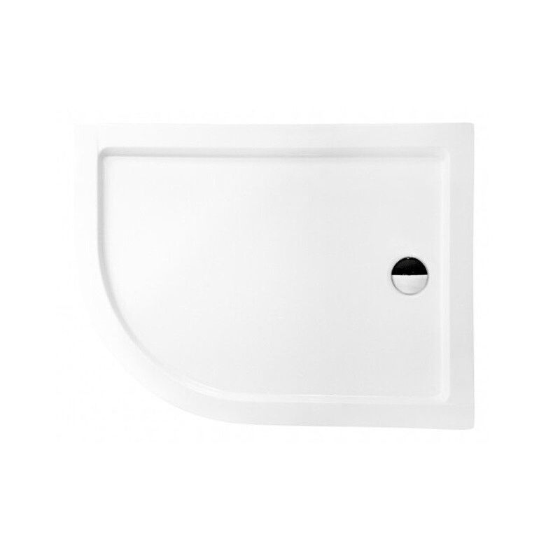 Brodzik prysznicowy asymetryczny Saturn 120x90x4/15 biały poł.-prawy BESCO BAS-120-NP