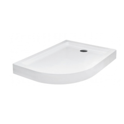 Brodzik prysznicowy asymetryczny Saturn 120x90x4/15 biały poł.-prawy BESCO BAS-120-NP