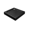 Brodzik prysznicowy kwadratowy Oskar Stone Effect New 80x80x4/16 czarny mat BESCO BAO-80-P-CN
