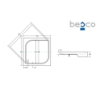 Brodzik prysznicowy kwadratowy Oskar Stone Effect New 80x80x4/16 czarny mat BESCO BAO-80-P-CN