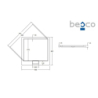 Brodzik prysznicowy kwadratowy Axim UltraSlim 80x80x2.5/4.5 biały poł. BESCO BAX-80-KW