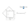 Brodzik prysznicowy kwadratowy Axim UltraSlim 90x90x2.5/4.5 biały poł. BESCO BAX-90-KW