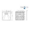 Brodzik prysznicowy kwadratowy Vexo 80x80x1/2.6 biały BESCO BV-80-80-K