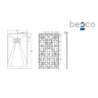 Brodzik prysznicowy prostokątny Vexo 160x90x1/2.6 biały BESCO BV-160-90-P