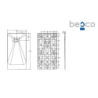 Brodzik prysznicowy prostokątny Vexo 170x90x1/2.6 biały BESCO BV-170-90-P