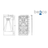 Brodzik prysznicowy prostokątny Vexo 180x90x1/2.6 biały BESCO BV-180-90-P