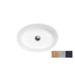 Umywalka wolnostojąca owalna Uniqa Glam 32x46x84 zew. złoty/wew. biały poł. BESCO UMD-U-WGZ klik klak chrom