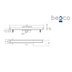Odpływ liniowy Virgo Next Black 60 BESCO OL-60-VNB bez syfonu
