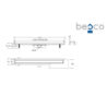 Odpływ liniowy Virgo Next Black 60 BESCO OL-60-VNB bez syfonu