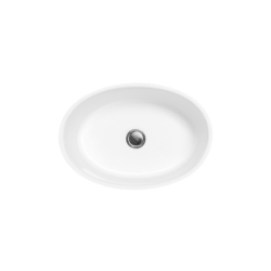 Umywalka nablatowa owalna Uniqa Black&White 32x46x17 zew. czarny mat/wew. biały poł. BESCO UMMC-U-NB klik klak chrom