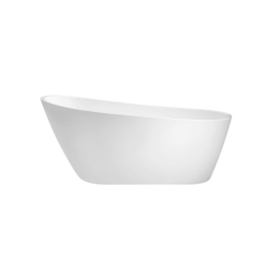 Wanna wolnostojąca owalna Melody 150x80 biała poł. BESCO WAS-150-MBI klik-klak z przel. białe